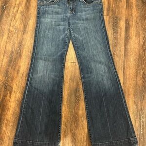 7 For All Mankind Dark Blue Flare Jeans